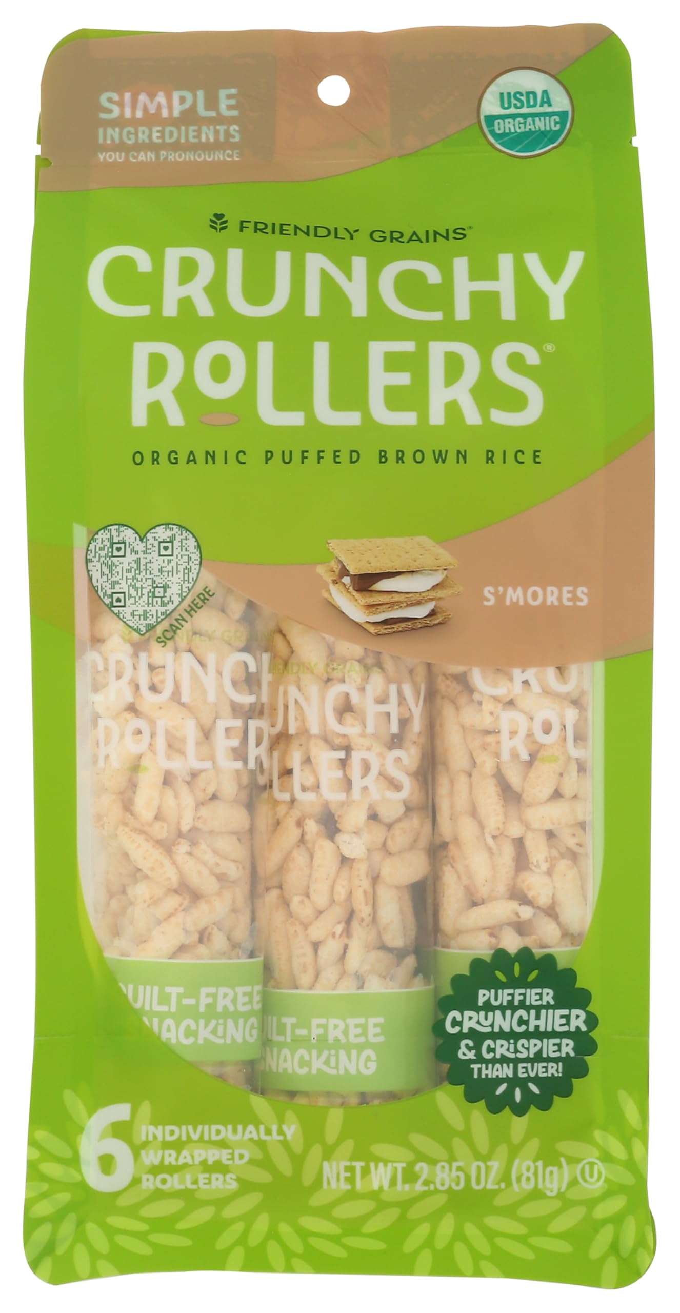 Friendly Grains - Friendly Grains Rice Rollers Smores Org - 2.6 Oz, Case of 9