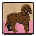 thumbnail image 1 of Friendly Labradoodle Pet Dog Applique Multi-Color Embroidered Hook & Loop Patch - 2.0 Inch Mini, 1 of 5