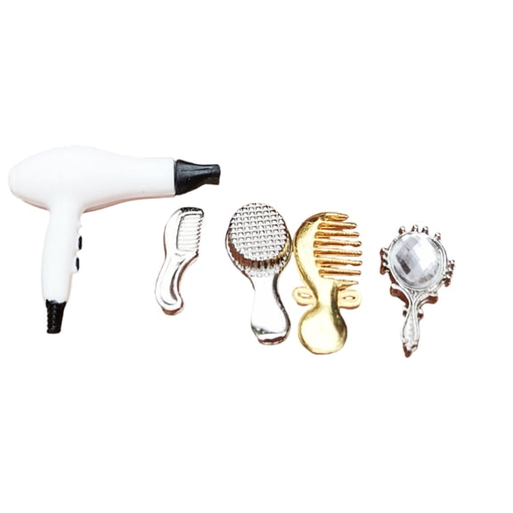 Friendly Miniature Styling Kits For Dolls House 1/12 Comb Hairdryer Bathroom Accessories With Simulation Design