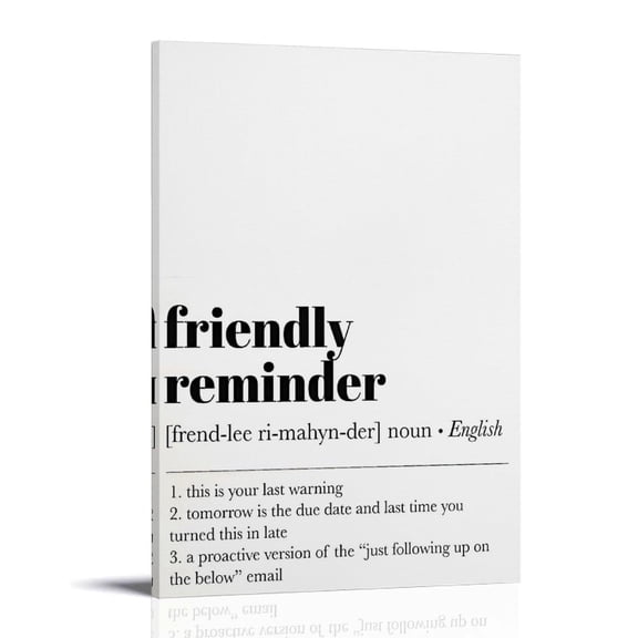 Friendly Reminder Definition Print Purposeful Living Posters Confidence Boosting Decor Inspirational Wall Art for Bedroom Motivational Wall Art Inspirational Quote Poster