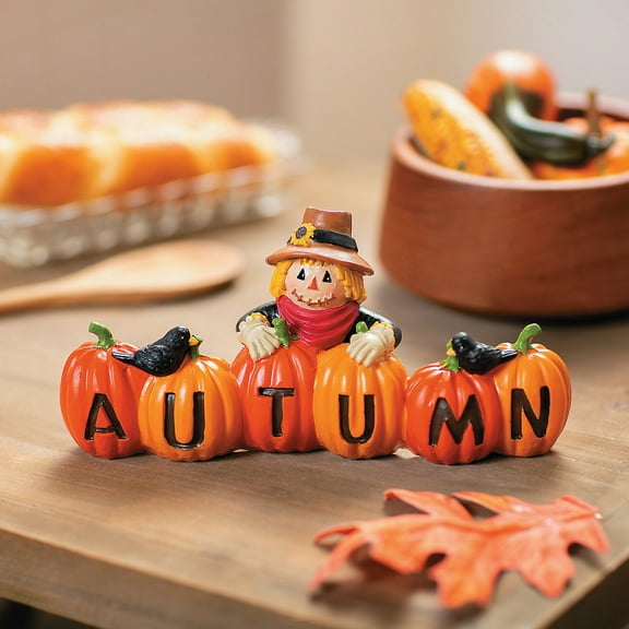 Friendly Scarecrow Autumn Tabletop Decoration