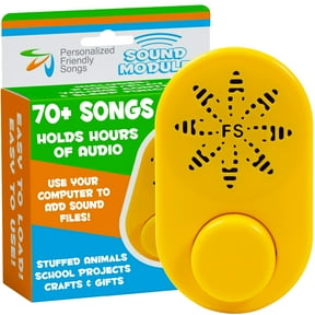 Friendly Songs Sound Module - 2 Hour Voice Box for Stuffed Animals and Projects - USBC