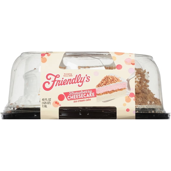 Friendly's Limited Edition Premium Strawberry Cheesecake Ice Cream Cake - 40 Fl Oz
