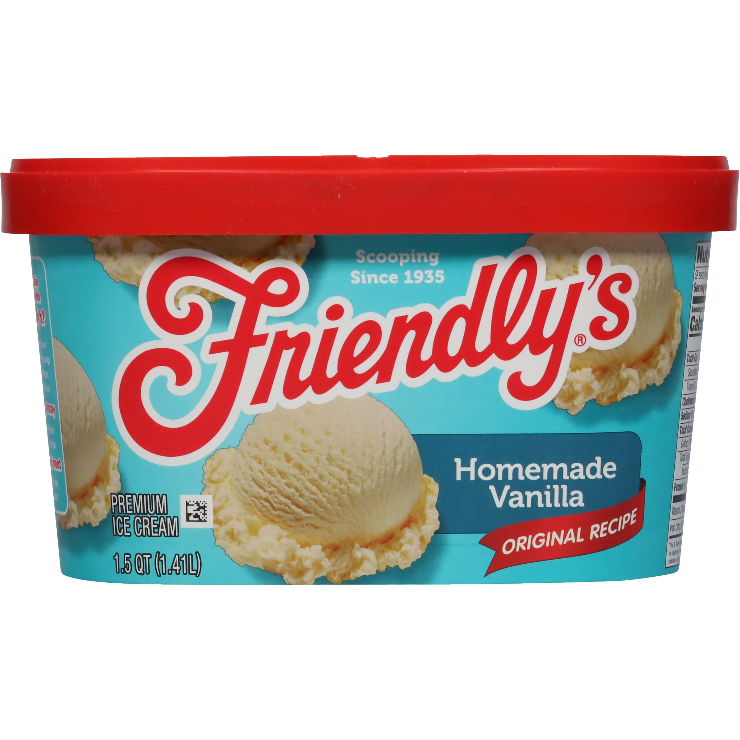 Friendly's Rich and Creamy Homemade Vanilla Ice Cream Tub - 1.5 Quart