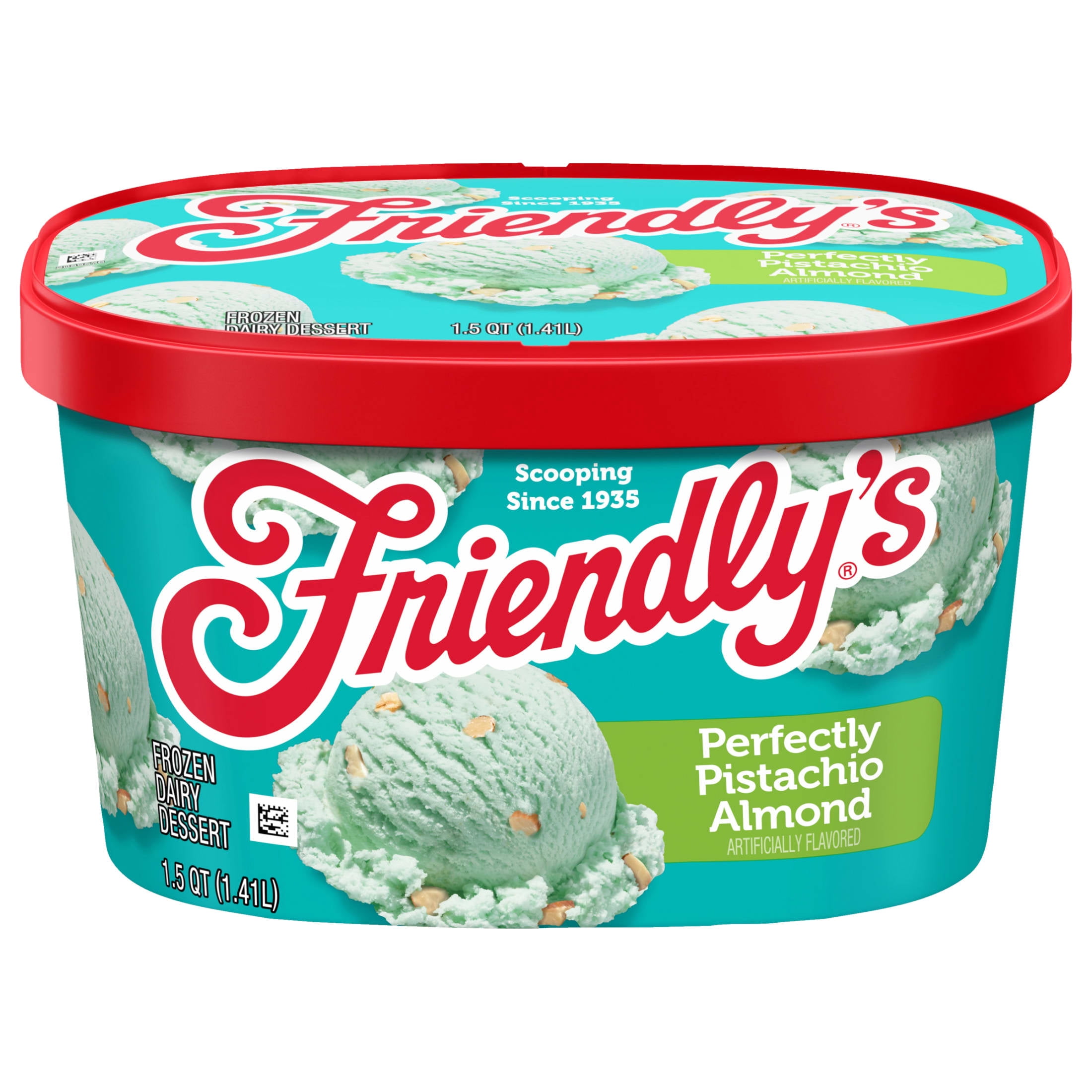 Friendly's Perfectly Pistachio Almond Frozen Dairy Dessert, 1.5 Quart