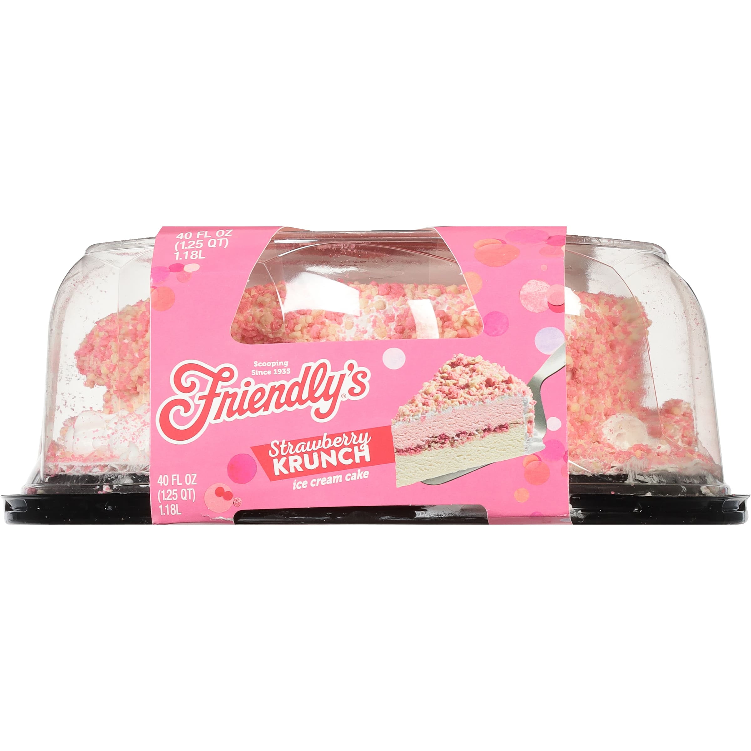 Friendly's Strawberry Krunch Ice Cream Cake, Vanilla and Strawberry
