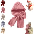 thumbnail image 1 of Friendlyk Winter Versatile Knitted Hooded Scarf, Hooded Scarf for Women, Hat with Scarfs Attached, 1 of 7