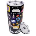 thumbnail image 1 of Friends 20 oz Stainless Steel Tumbler with Lids,Friends TV Show Merchandise,Friends TV Show Gifts,Friends Coffee Tumbler,Double Walled Insulated Travel Coffee Cup Keeps Drinks Cold & Hot（Black）, 1 of 6