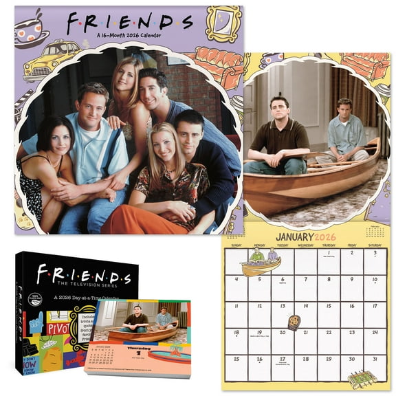 Friends 2026 Calendar and Daily Desk Box Calendar