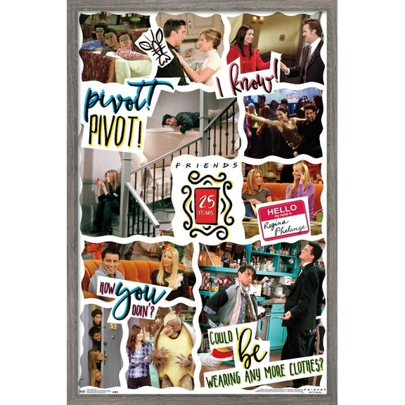 Friends - 25th Wall Poster, 14.725" x 22.375", Framed