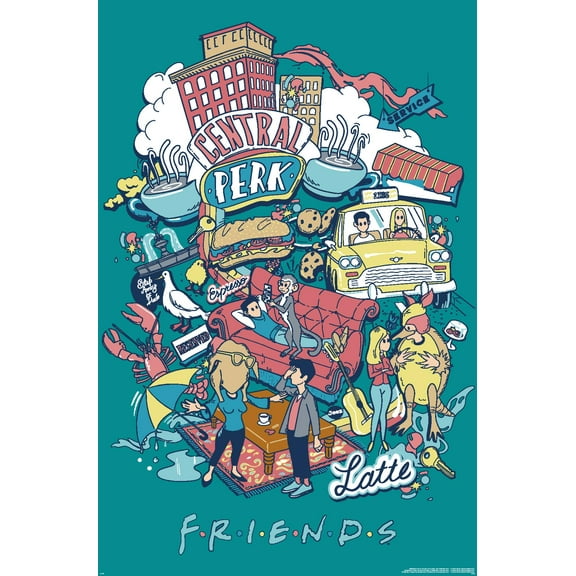 Friends 30th - Latte Wall Poster, 22.375" x 34"