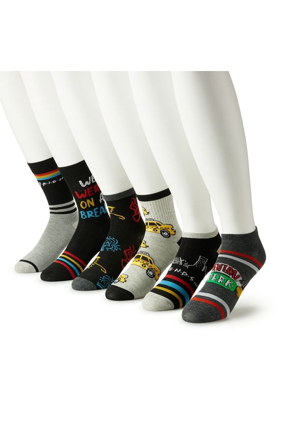 Friends 6-Pack Variety Socks, Size: 10-13