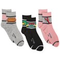 thumbnail image 1 of Hypnotic Socks HYP-IN2797-C Friends Womens Novelty Quarter Socks, 3 Pairs, 1 of 4