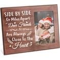 thumbnail image 1 of Friends are Always Close to Heart Wooden Friends Picture Frame 10x15cm with Words Rustic Wooden Wall Decor Unique Friend Gifts for Birthday Graduation Long Distance Friendship, 1 of 7