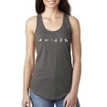 thumbnail image 1 of Friends Amigos Parody Pop Ladies Racerback Tank Top, Dark Grey, X-Large, 1 of 3