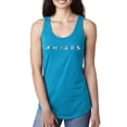 thumbnail image 1 of Friends Amigos Parody Pop Ladies Racerback Tank Top, Turquoise, Large, 1 of 3