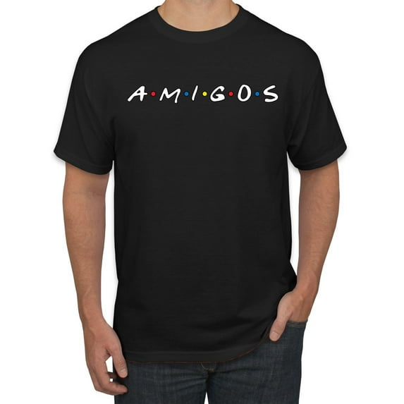 Friends Amigos Parody Pop Men's Graphic T-Shirt, Black, Small