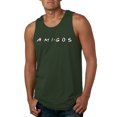 thumbnail image 1 of Friends Amigos Parody Pop Mens Graphic Tank Top, Forest Green, Large, 1 of 3