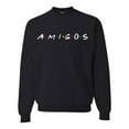 thumbnail image 1 of Friends Amigos Parody Pop Unisex Crewneck Graphic Sweatshirt, Black, Small, 1 of 3