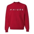 thumbnail image 1 of Friends Amigos Parody Pop Unisex Crewneck Graphic Sweatshirt, Red, 3XL, 1 of 3