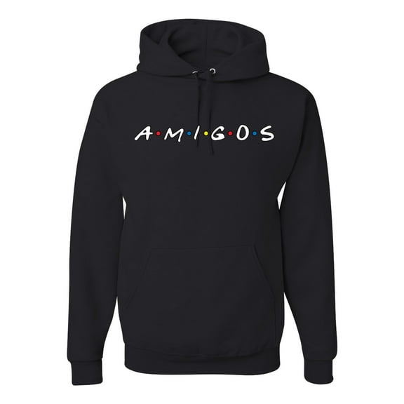 Friends Amigos Parody Pop Unisex Graphic Hoodie Sweatshirt, Black, Small