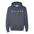thumbnail image 1 of Friends Amigos Parody Pop Unisex Graphic Hoodie Sweatshirt, Vintage Heather Navy, Large, 1 of 3