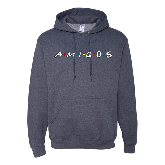 Friends Amigos Parody Pop Unisex Graphic Hoodie Sweatshirt, Vintage Heather Navy, Large
