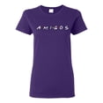 thumbnail image 1 of Friends Amigos Parody Pop Womens Graphic T-Shirt, Purple, Small, 1 of 3
