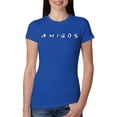 thumbnail image 1 of Friends Amigos Parody Pop Womens Slim Fit Junior Tee, Royal, 2XL, 1 of 3