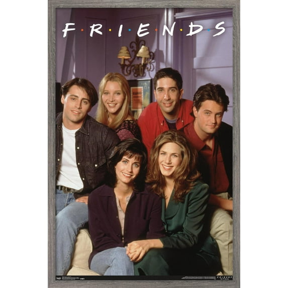 Friends - Apartment Wall Poster, 22.375" x 34", Framed