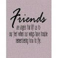 thumbnail image 1 of Friends Are Angels That Lift Us To Our..– Living Room– Peel & Stick Sticker - Vinyl Wall Decal, 1 of 2