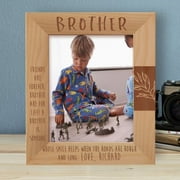Friends Are Forever Brother Are For Live Personalized Wooden Frame 8" x 10" Brown Vertical
