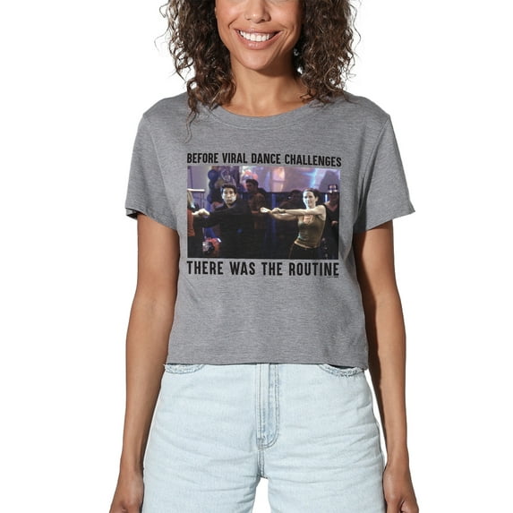 Friends Before Viral Dance Women's Crop Top T-Shirt, Athletic Heather, X-Large