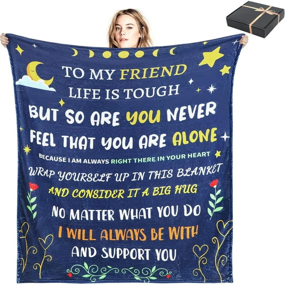 Friends Blanket Bestie Friendship Gift Blanket for Women, Mother's Day Blanket Gift for Friends, Birthday Gift for Women Best Friend, Christmas for Friends