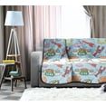 thumbnail image 1 of Friends Blue Doodles Plush 62"x90" Blanket, 1 of 4