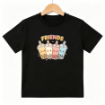 thumbnail image 1 of Friends Boba Milk Tea Girls Graphic Tee, Cute Sweet Rainbow 100% Cotton Kids Short Sleeve T-Shirt 4-13Y, 1 of 5