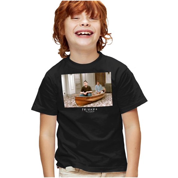 Friends Canoe Kids T Shirt (Medium) for Youth Toddler Boys and Girls, Black