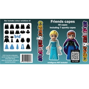 Friends Capes Pack 40 Custom Capes for LEGO Friends Mini-Doll Figures (Includes 7 Sparkly Capes)