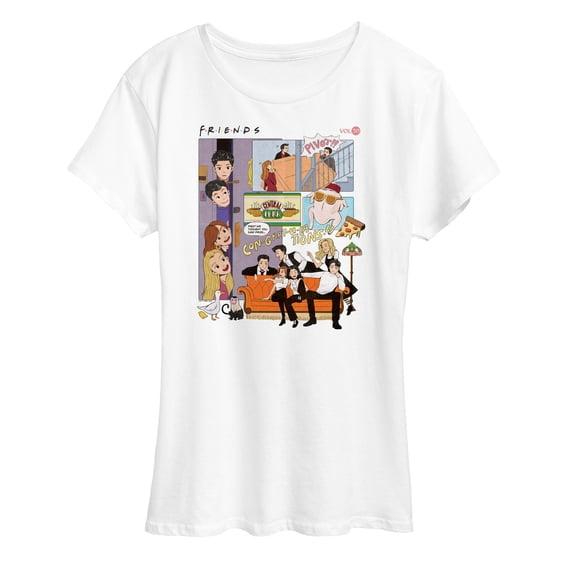 Friends - Cartoon Grid - Women's Short Sleeve Graphic T-Shirt