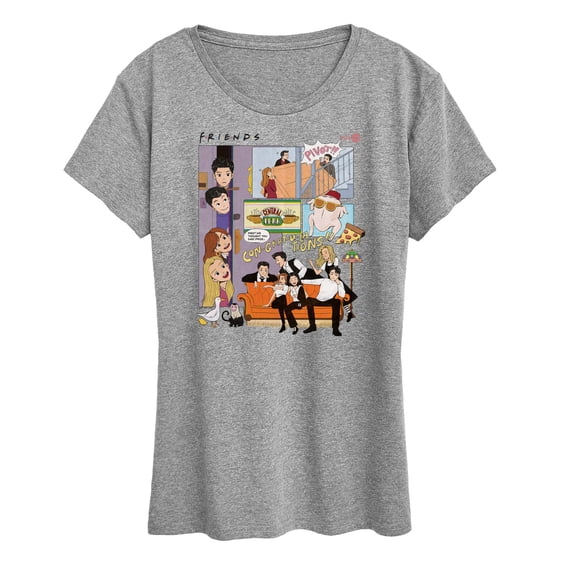 Friends - Cartoon Grid - Women's Short Sleeve Graphic T-Shirt