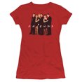 thumbnail image 1 of Friends Cast In Black S/S Junior Women's T-Shirt Sheer Red, 1 of 1