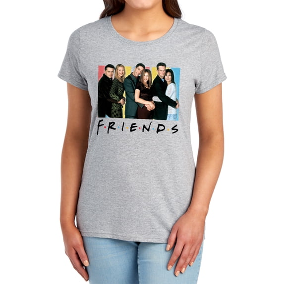 Friends Cast Logo Women's T Shirt, Athletic Heather, X-Large