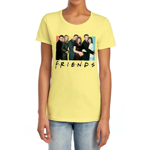 Friends Cast Logo Women's T Shirt, Banana, 2X-Large