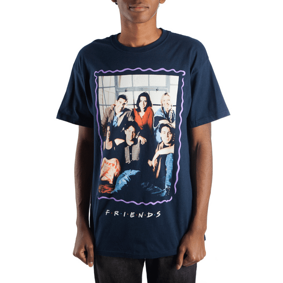 Friends Cast Portrait T-shirt-Large