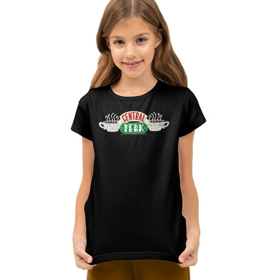 Friends Central Perk 1 Kids T Shirt (Small) for Youth Toddler Boys and Girls, Black