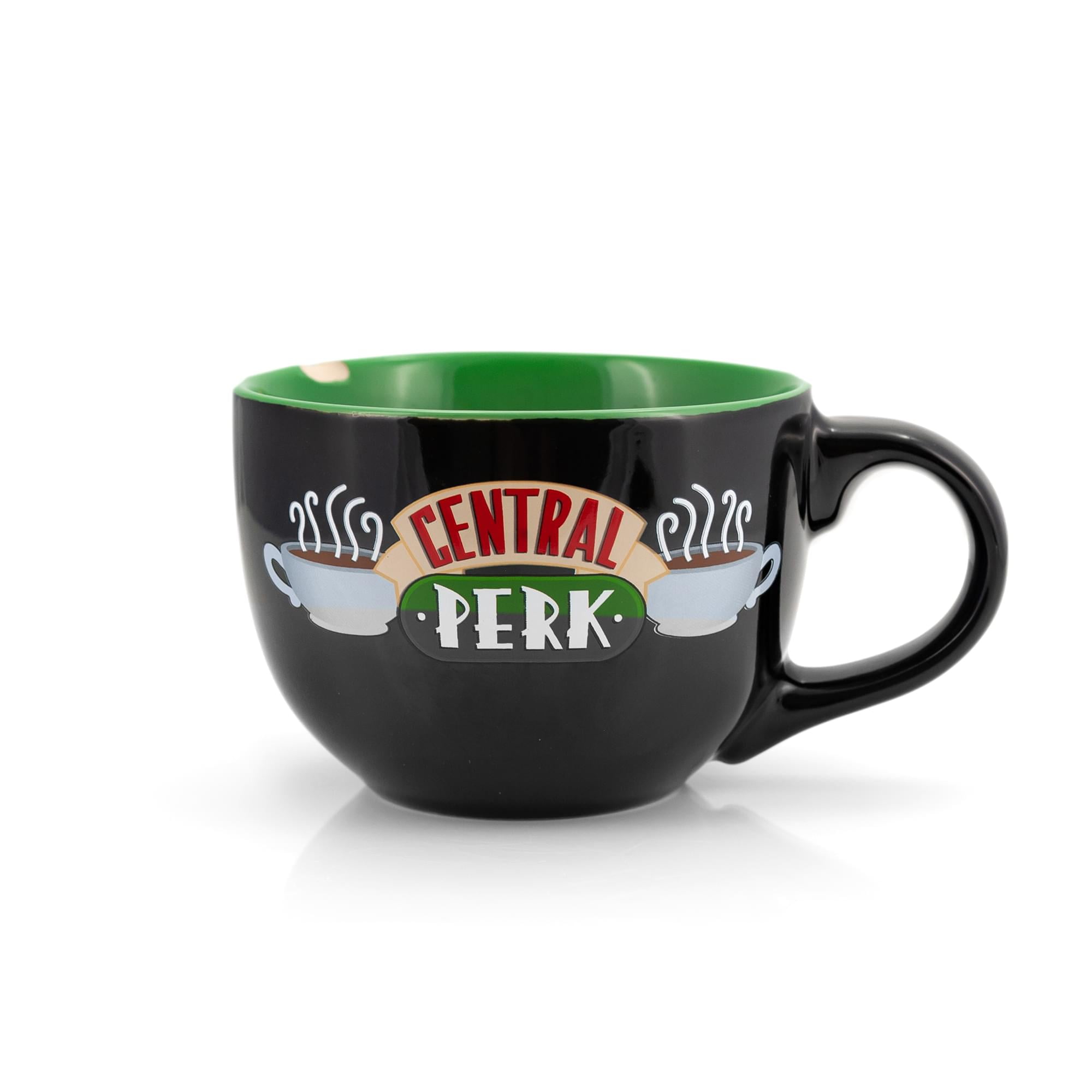 Friends Central perk Travel Coffee Mug W/ Green lid, Dishwasher & Microwave  Safe