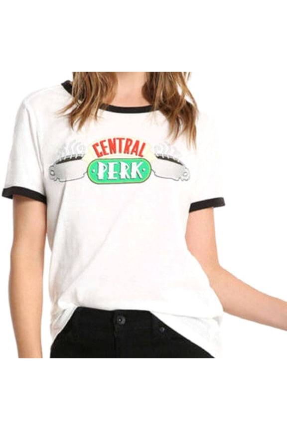 Central Perk Junior Women's Ringer T-Shirt (Medium)