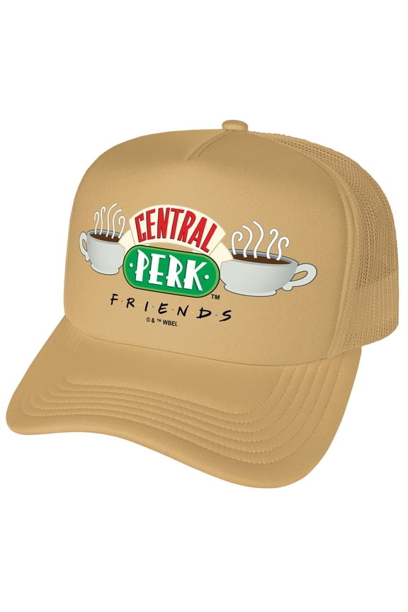 Friends Central Perk Logo Foam Snapback Trucker Hat - Unisex for Men and Women