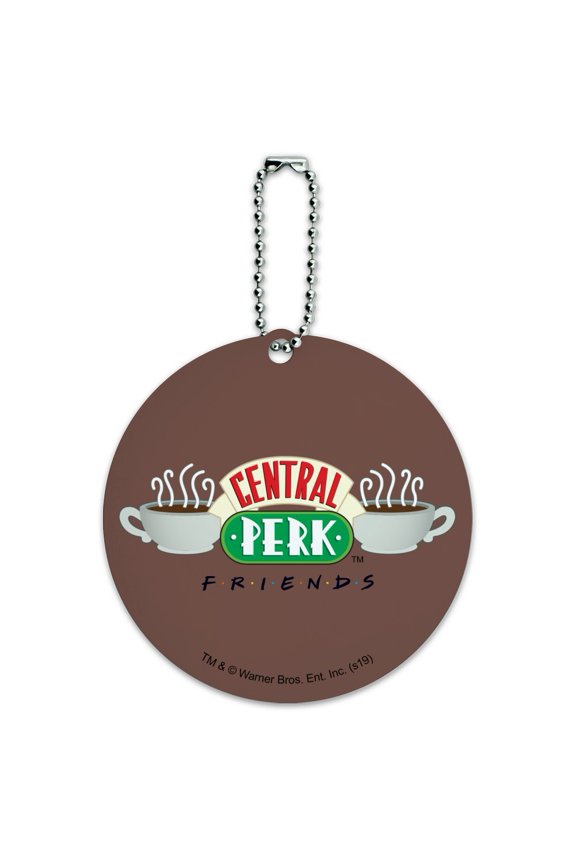 Friends Central Perk Logo Round Luggage ID Tag Card Suitcase Carry-On