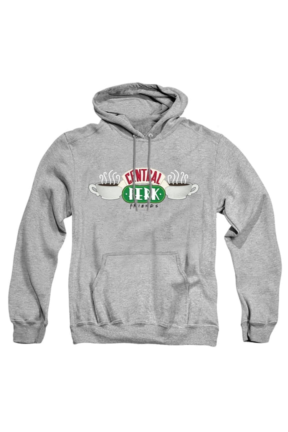 Central Perk Logo Unisex Adult Pull-Over Heather Hoodie, Small, Athletic Heather